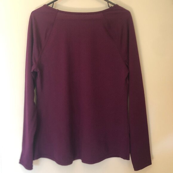 Danskin Now DRIMORE purple long-sleeve athletic top sz L - Picture 6 of 6